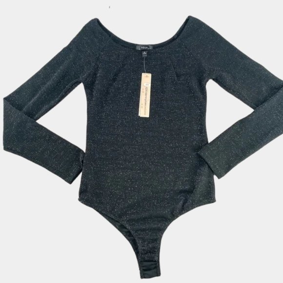 Aqua Women's Shine Bodysuit - Black - Picture 1 of 3